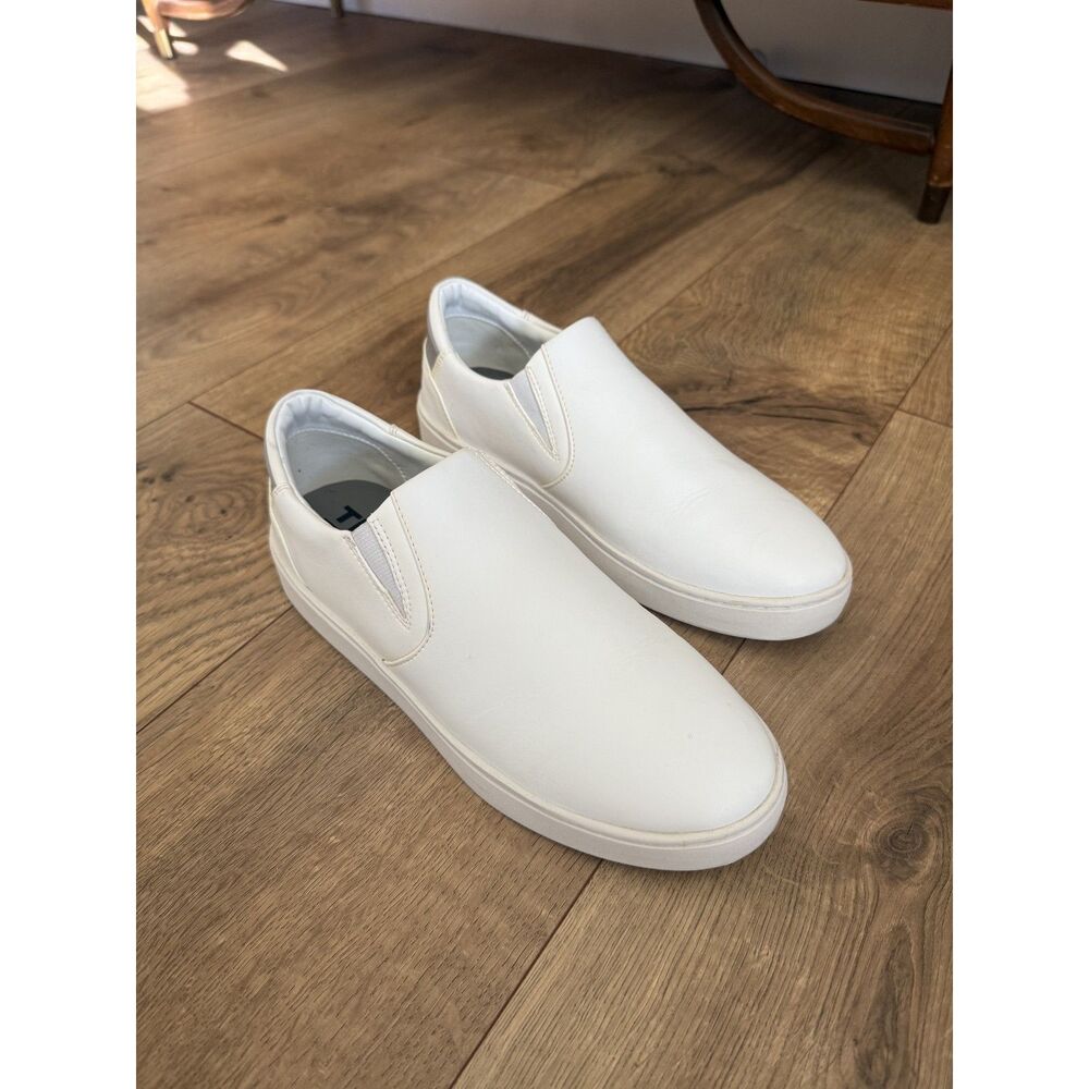 THOUSAND FELL 8 womens Sustainable white slip on loafer leather platform shoe
